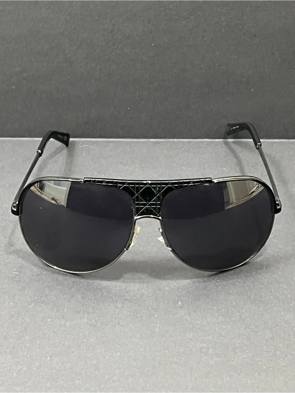 Dior Black Aviator Sunglasses with Dark Lenses